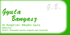 gyula banyasz business card
